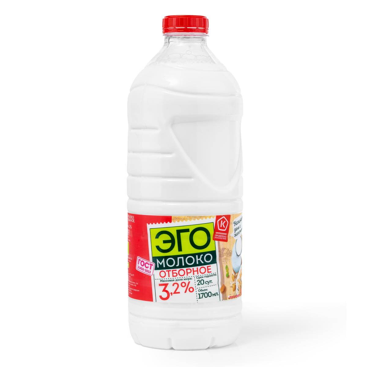 ЭГО Молоко отборное 3.2% 1700г